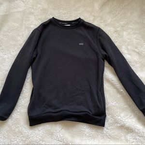 Oversized Black Vans Crewneck Sweatshirt
